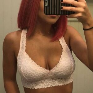 Aerie Lace Bralette in pale pink